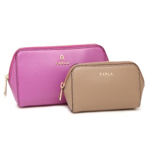 フルラ ポーチ カメリア Mサイズ 化粧ポーチ セット パープル ベージュ レディース FURLA WE00453 ARE000 1936S