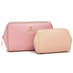 フルラ ポーチ カメリア 化粧ポーチ セット コスメポーチ ピンク ベージュ レディース FURLA WE00453 ARE000 2720S