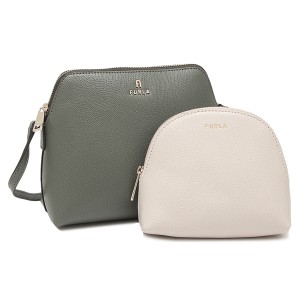 フルラ ショルダーバッグ カメリア ポーチ セット ミニサイズ グレー ホワイト レディース FURLA WE00454 ARE000 2295S CAMELIA MINI CRO