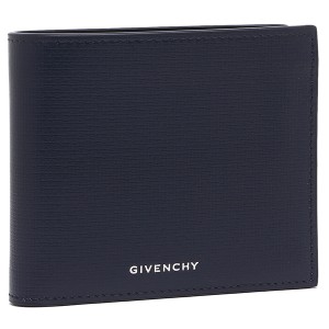 ジバンシィ 二つ折り財布 4Gウォレット 4G ロゴ ミニ財布 ネイビー ブラック メンズ GIVENCHY BK6090K1T4 414