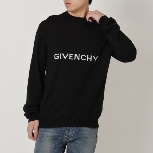 ジバンシィ ニット・セーター ロゴ ブラック メンズ GIVENCHY BM90N64YER 001