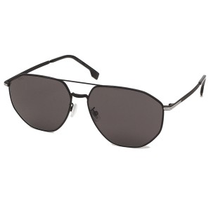 ヒューゴ ボス サングラス アジアンフィット ブラック シルバー メンズ HUGO BOSS 1612FSK 124