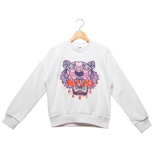 ケンゾー ロングTシャツ ロゴ プリントT ホワイト マルチ キッズ KENZO 10P