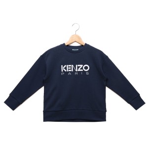 ケンゾー ロングTシャツ ロゴ プリントT ネイビー キッズ KENZO 857