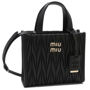 ミュウミュウ ハンドバッグ ショルダーバッグ マテラッセ ブラック レディース MIU MIU 5BA277 N88 F0002 OOO