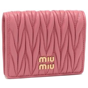 ミュウミュウ MIUMIU 三つ折り 財布 マドラスパール ピンク ピンク系
