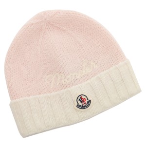 モンクレール ベビー用品 ニット帽子 ピンク ホワイト ベビー MONCLER 3B00009 M1241 P50