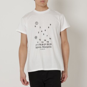 メゾンマルジェラ Tシャツ Sサイズ トップス 半袖カットソー ロゴT ホワイト メンズ Maison Margiela S51GC0516 S22816 100