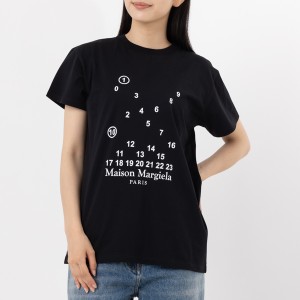 メゾンマルジェラ Tシャツ 半袖カットソー トップス ブラック レディース Maison Margiela S51GC0516 S22816 900