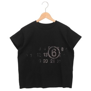 エムエムシックス メゾンマルジェラ Tシャツ カットソー ブラック レディース MM6 Maison Margiela S62GD0178 S24642 900