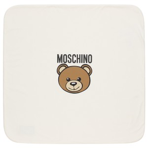 モスキーノ ベビー用品 ブランケット ホワイト メンズ レディース ユニセックス MOSCHINO M6B005 LCA19 10063