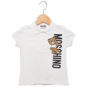 モスキーノ 子供服 Tシャツ カットソー テディベア ポロシャツ ホワイト キッズ MOSCHINO M7M01P LFA01 10101