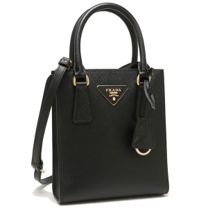 プラダ ハンドバッグ ショルダーバッグ サフィアーノレザー トライアングルロゴ ブラック レディース PRADA 1BA358 NZV OOO F0002