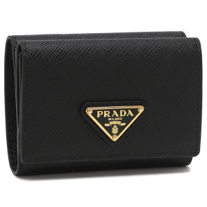 プラダ 三つ折り財布 ブラック レディース PRADA 1MH042 QHH F0002