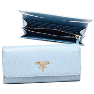 プラダ 長財布 サフィアーノマルチカラー ブルー レディース PRADA 1MH132 ZLP F02T0