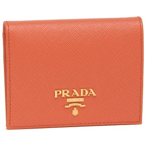 6/6迄‼️激安タイムセール中✨PRADA☆二つ折り 長財布 オレンジ 良品✨長財布