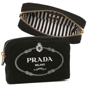 プラダ ポーチ レディース PRADA 1NA021 20L F0N12 ブラック ホワイト