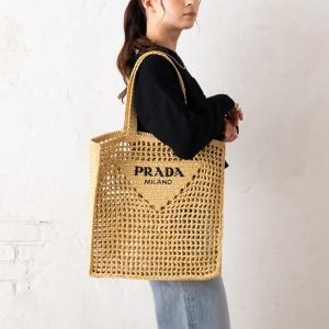PRADA★セール！クロシェ編みトートバック 1BG422 ピンク スモール クロシェ トートバッグ | PRADA