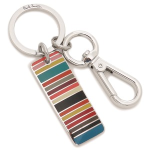 ポールスミス キーホルダー マルチストライプ マルチカラー ユニセックス PAUL SMITH M1AKEYRMSTAG 92 MEN KEYRING SIGNATURE STRIPE MUL