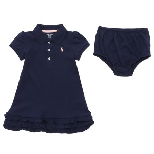 ポロラルフローレン ベビー服 ワンピース ネイビー ベビー RALPH LAUREN 532491 RNY