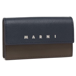 マルニ カードケース パスケース ロゴ ブルー グリーン メンズ MARNI PFMI0079U0 LV520 ZO720