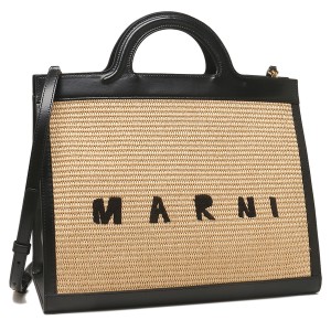 マルニ ハンドバッグ ショルダーバッグ トロピカリア かごバッグ カゴバッグ 2WAY ベージュ ブラック レディース MARNI BMMP0090Q0 P3860