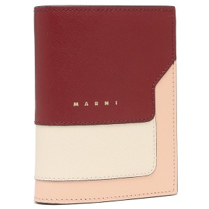 マルニ 二つ折り財布 トランク バイフォールドウォレット ミニ財布 レッド マルチ メンズ レディース MARNI PFMOQ14U13 LV520 Z541N