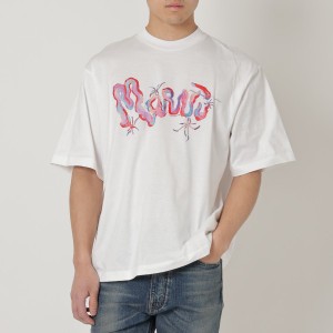 マルニ Tシャツ WHIRLプリント コットン Tシャツ 半袖Tシャツ トップス ホワイト メンズ MARNI HUMU0223PB USCV18 MWW01