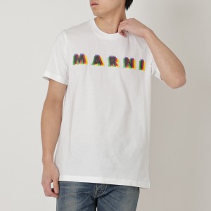 マルニ Tシャツ 3D MARNIプリント コットンTシャツ 半袖Tシャツ トップス ホワイト メンズ MARNI HUMU0198PE USCV16 MCW01