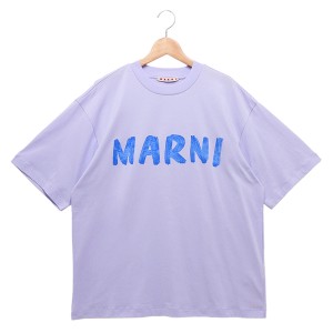 マルニ Tシャツ 半袖Tシャツ トップス ロゴ ブルー レディース MARNI THJET49EPHU SCS11 LOC42