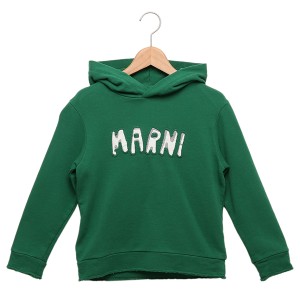 マルニ スウェット フード付きスウェットシャツ キッズ ロゴ グリーン キッズ MARNI M00820M00ND IERIA 0M523