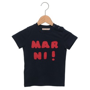 マルニ Tシャツ カットソー ベビー ロゴ ネイビー キッズ MARNI M00916M00HZMT65B 0M803
