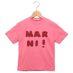 マルニ Tシャツ・カットソー ロゴプリントクルーネックTシャツ キッズ ロゴ ピンク キッズ MARNI M00934M00HZ MT163U 0M338