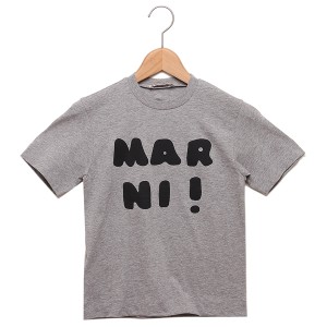 マルニ Tシャツ・カットソー ロゴプリントクルーネックTシャツ キッズ ロゴ グレー キッズ MARNI M00934M00HZ MT163U 0M903