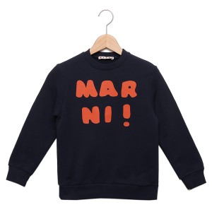 マルニ スウェット クルーネック スウェットシャツ キッズ ロゴ ネイビー キッズ MARNI M00935M00NI IERIA 0M803