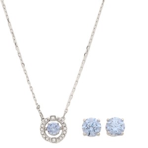 スワロフスキー ネックレス アクセサリー レディース SWAROVSKI 5480485 ブルー シルバー