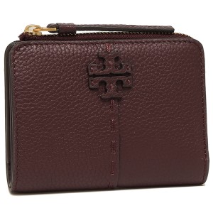 トリーバーチ 二つ折り財布 マックグロー ミニ財布 ワインレッド レディース TORY BURCH 148751 500