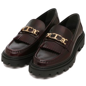 トッズ ローファー オックスフォード Tチェーン フリンジ ブラウン レディース TOD'S XXW08J0GF80 SHA R810