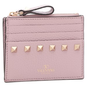 ヴァレンティノ フラグメントケース ロックスタッズ コインケース ミニ財布 ピンク レディース VALENTINO GARAVANI 3W2P0T35KHF K2R