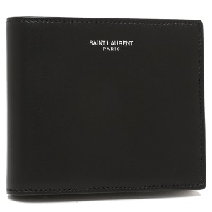 サンローランパリ 二つ折り財布 ブラック メンズ SAINT LAURENT PARIS 396303 0U90N 1000