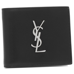 サンローランパリ 二つ折り財布 カサンドラ ブラック メンズ SAINT LAURENT PARIS 453276 0SX0E 1000