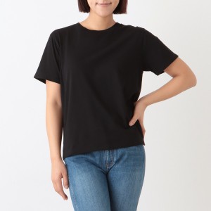 サンローラン Tシャツ トップス ブラック レディース SAINT LAURENT PARIS 554298 Y2ZJ2 1000