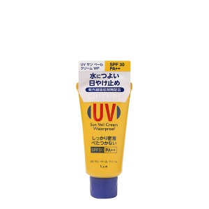 【10％OFFクーポン】ちふれ　UV　サン　ベール　クリーム（WP）　ウォータープルーフタイプ　日焼け止め　落ちにくい　化粧下地　無香料