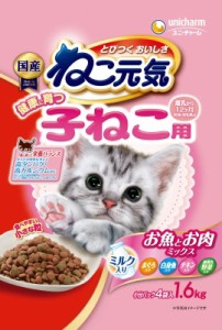 ねこ元気 子猫用 お魚とお肉ミックス 1.6KG