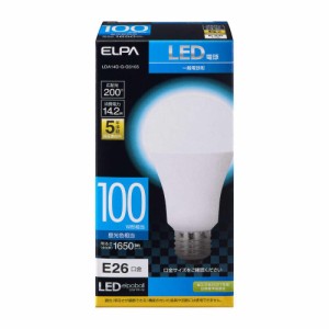 エルパ ELPA LED電球 100W形 昼光色 広配光 照明 E26 14.2W 屋内用 LDA14D‐G‐G5105