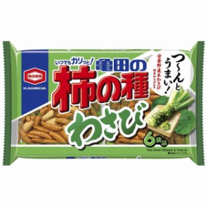 ◆亀田製菓 亀田の柿の種 わさび 6袋詰 164g【12個セット】