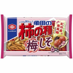 ◆亀田製菓 亀田の柿の種 梅しそ 6袋詰 164g【12個セット】