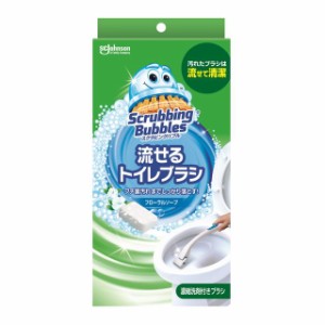 ジョンソン スクラビングバブル 流せるトイレブラシ フローラルソープ 本体＋替え4個入り