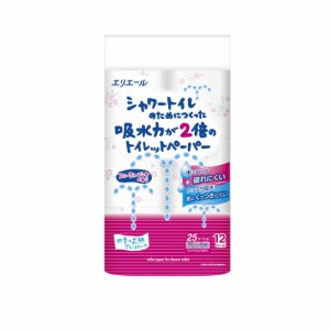 大王製紙 シャワートイレのためにつくった吸水力が2倍のトイレットペーパー フラワープリント ダブル? 12ロール【6個セット】