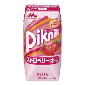 ◆森永ピクニックストロベリーオ・レ 200ML【12本セット】